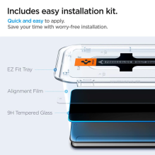Spigen Glas.tR EZ Fit Privacy Tempered Glass for Samsung Galaxy S24+ - 2 pcs.