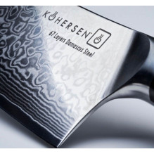Cleaver Kohersen Elegance Ebony Wood Damascus steel cleaver 16.5 cm
