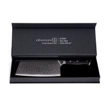 Cleaver Kohersen Elegance Ebony Wood Damascus steel cleaver 16.5 cm