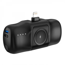 Išorinė baterija Wozinsky &quot;WF16-YLS&quot; juodas (Wireless Charge 15W) + integruota Type-C jungtis