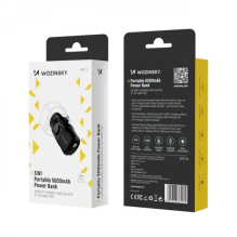 Išorinė baterija Wozinsky &quot;WF16-YLS&quot; juodas (Wireless Charge 15W) + integruota Type-C jungtis