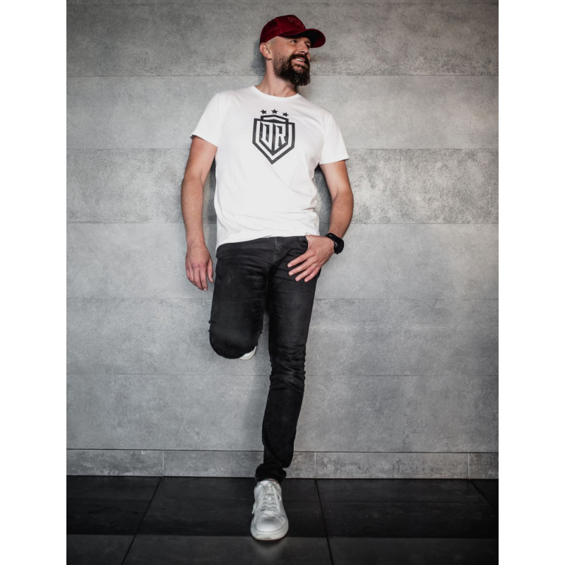 Dinamo - Mens T-SHIRT &quot;DINAMO&quot; WITH BLACK PRINTING M White
