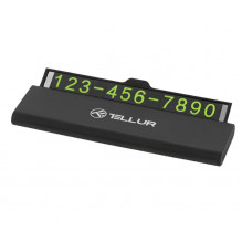 Tellur Temporary car parking phone number card black