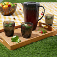 Cambridge CM07650GEU7 Fete Hammered 4pcs tumbler set grey